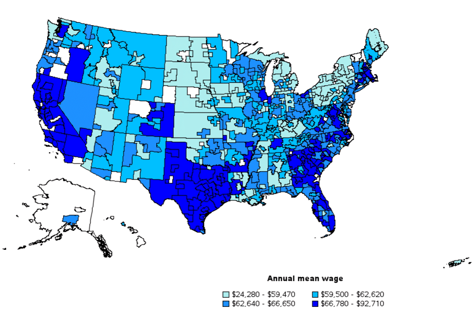 Highest Paying PTA Jobs by State