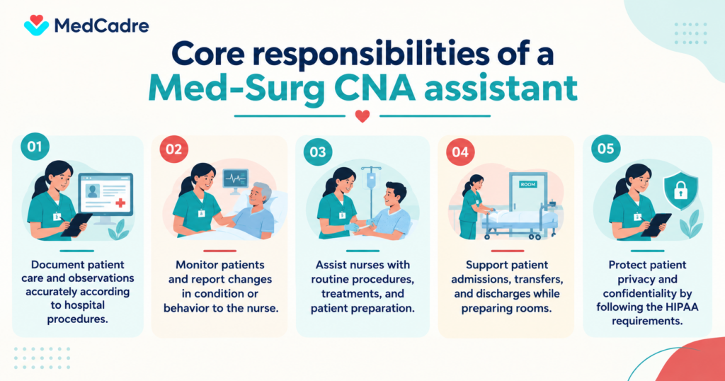 5 core duties of a Med-surg CNA - MedCadre